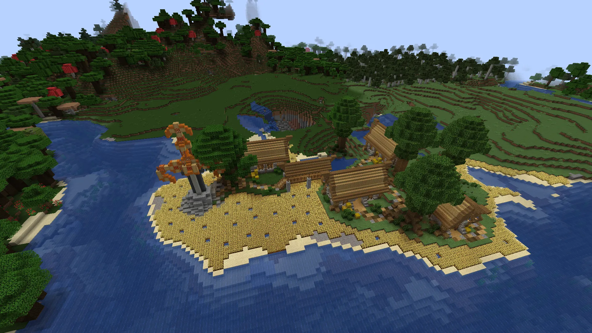 Medieval Fantasy Style Themed Kingdoms and Landscape, Карты, Minecraft