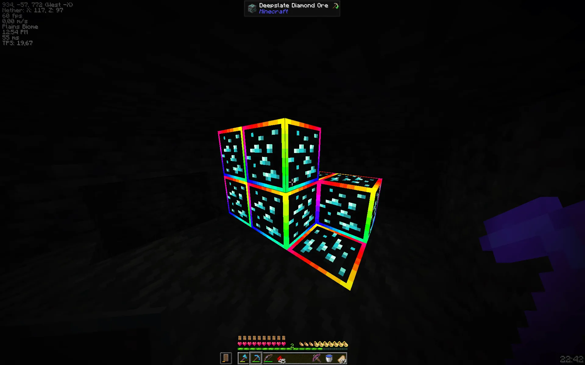 Rainbow Diamond Ores & Ancient Debris (Animated) — скриншот 1 (Текстуры, Minecraft)