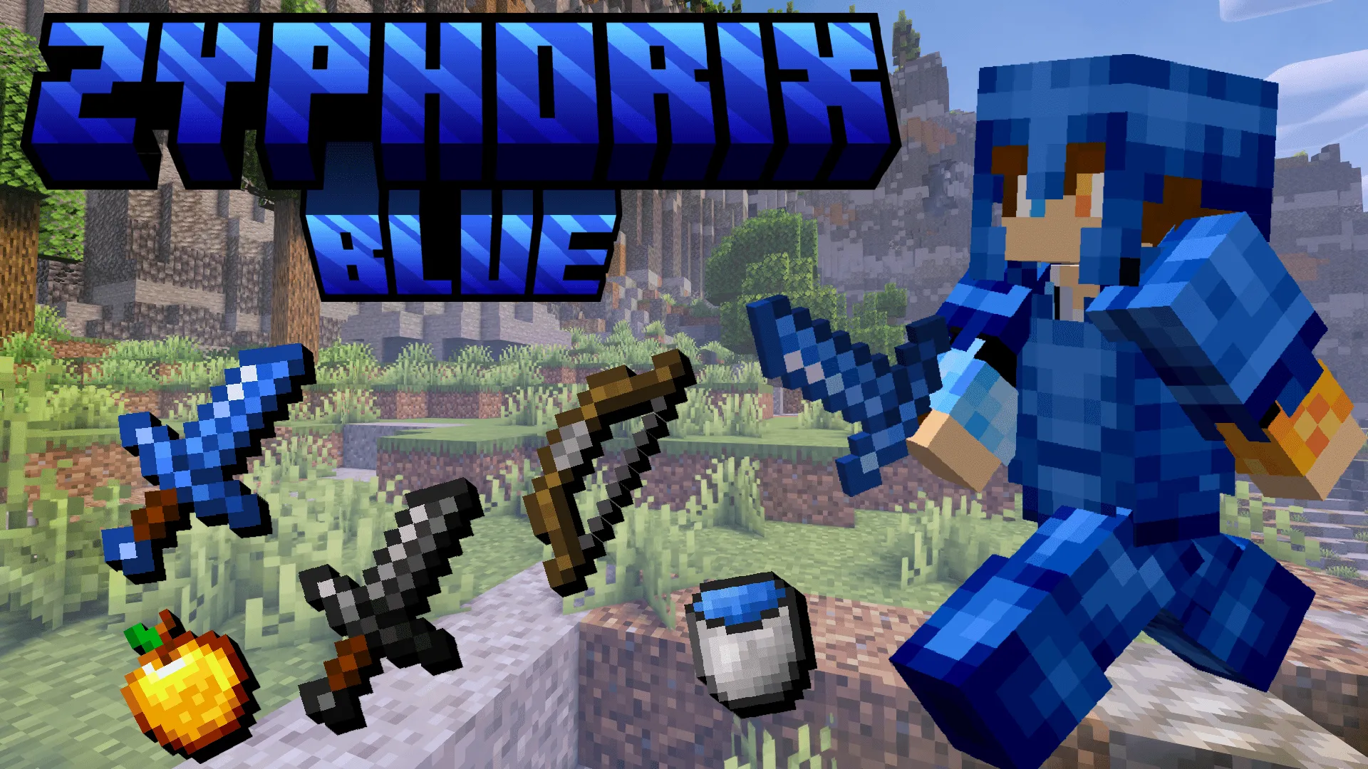 Zyphorix Blue — скриншот 1 (Текстуры, Minecraft)