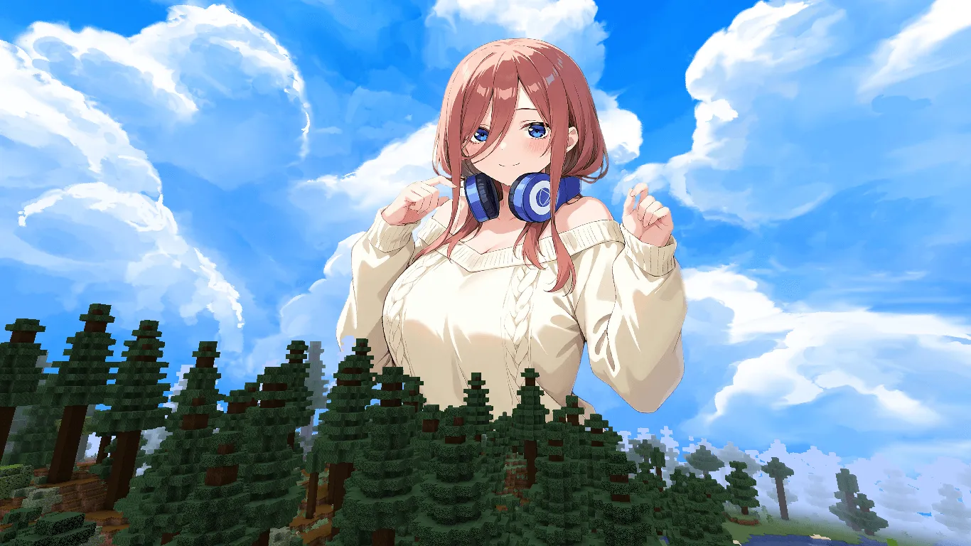 Miku Nakano sky — скриншот 8 (Текстуры, Minecraft)