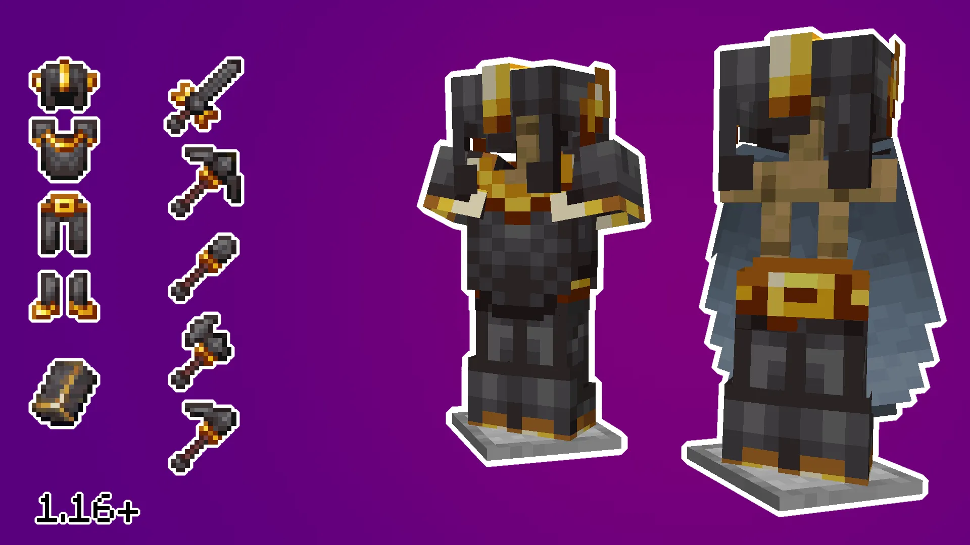 Pirapack Netherite — скриншот 1 (Текстуры, Minecraft)