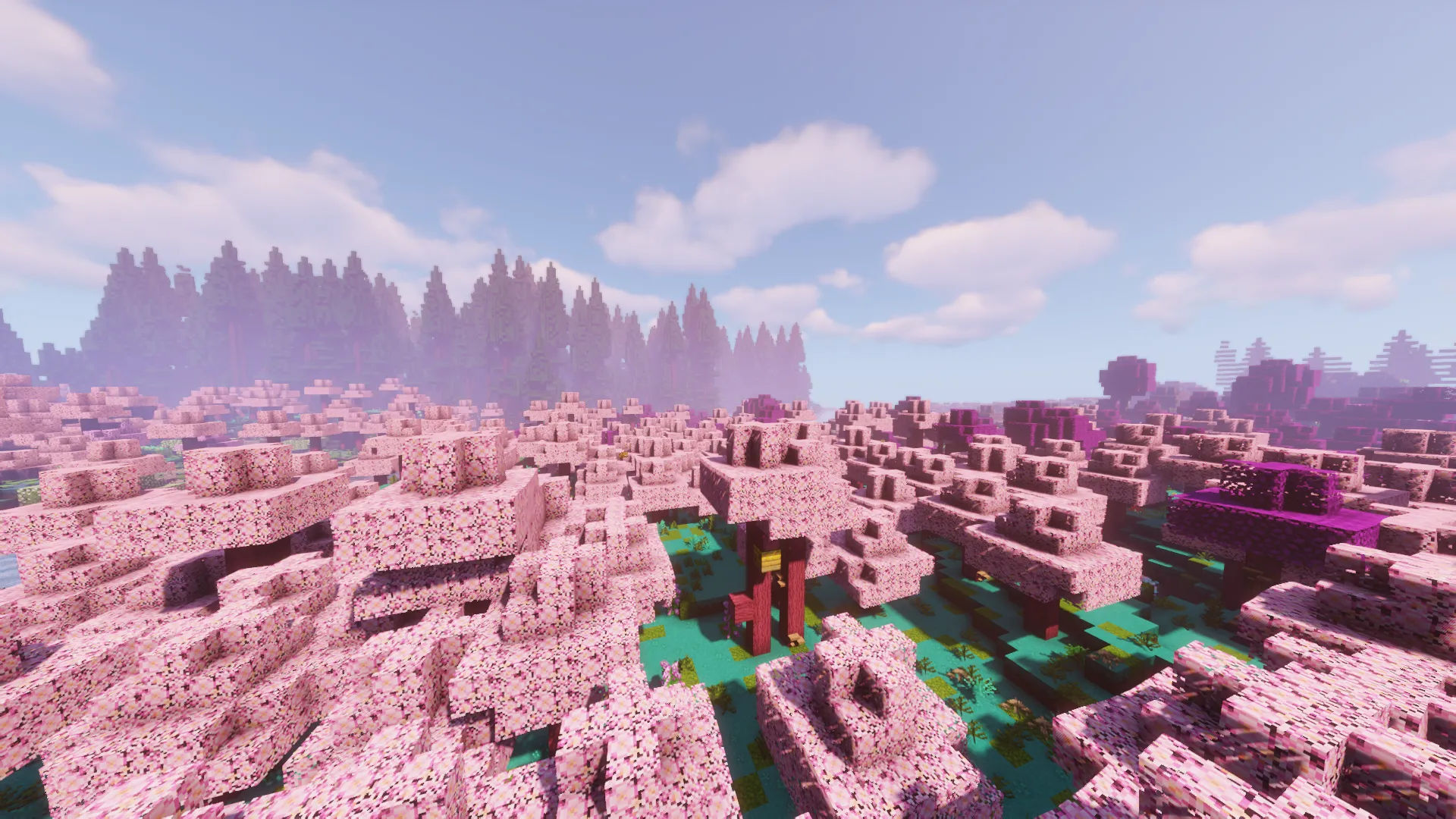 RoseDryad's Birch to Cherry — скриншот 2 (Текстуры, Minecraft)
