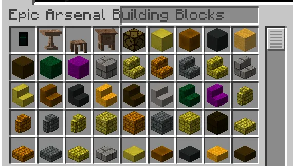 Epic Arsenal, Моды, Minecraft
