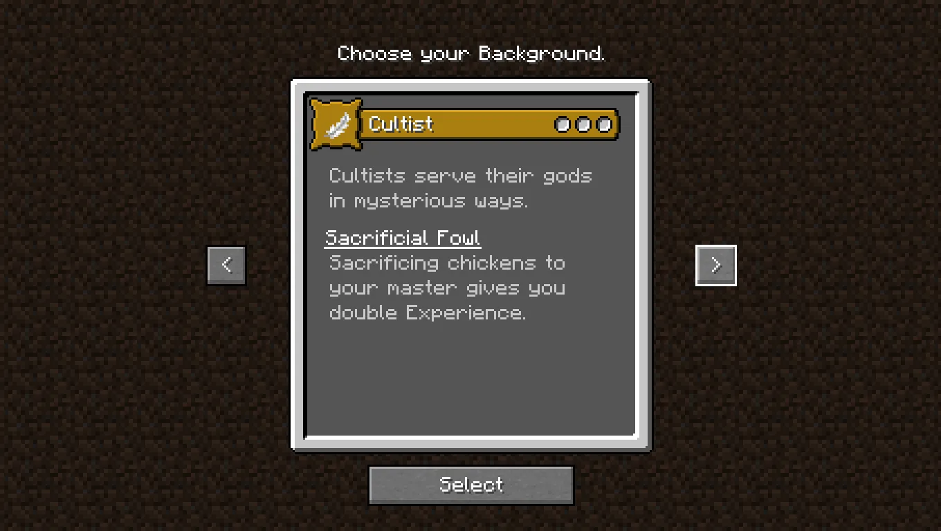 Origins: Backgrounds [Forge], Моды, Minecraft