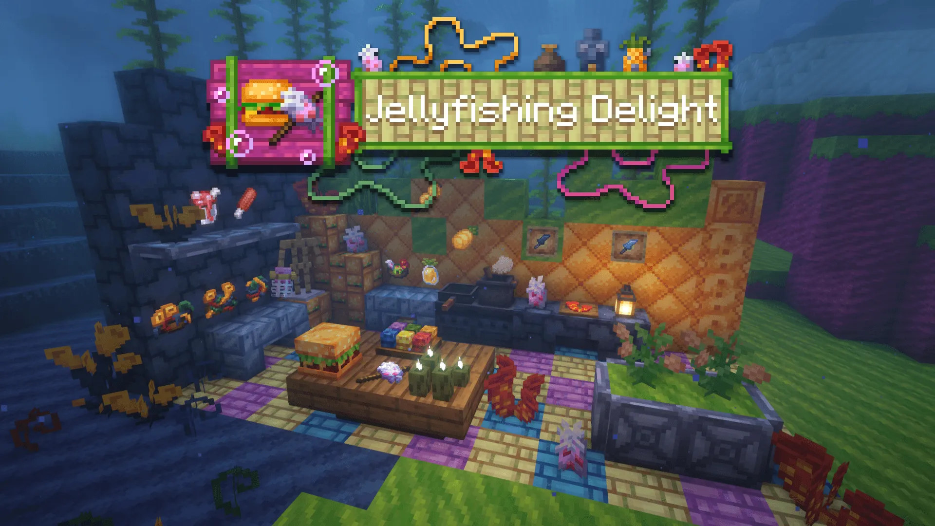 Jellyfishing Delight — скриншот 1 (Моды, Minecraft)