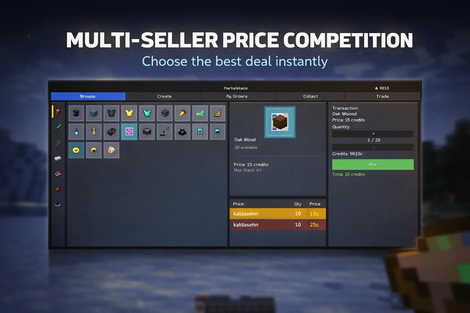 Swell's MarketPlace, Моды, Minecraft