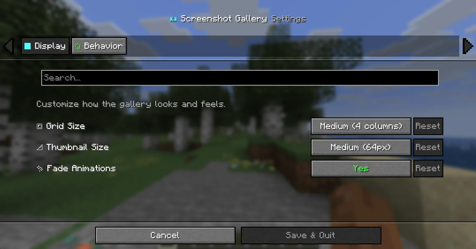ScreenshotGallery Mod, Моды, Minecraft