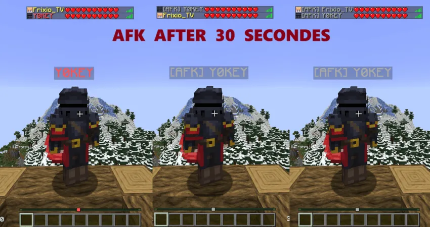AFK Status [🦊&⚒️] — скриншот 1 (Моды, Minecraft)