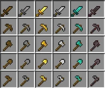 Tiny Weapons And Tools — скриншот 1 (Текстуры, Minecraft)
