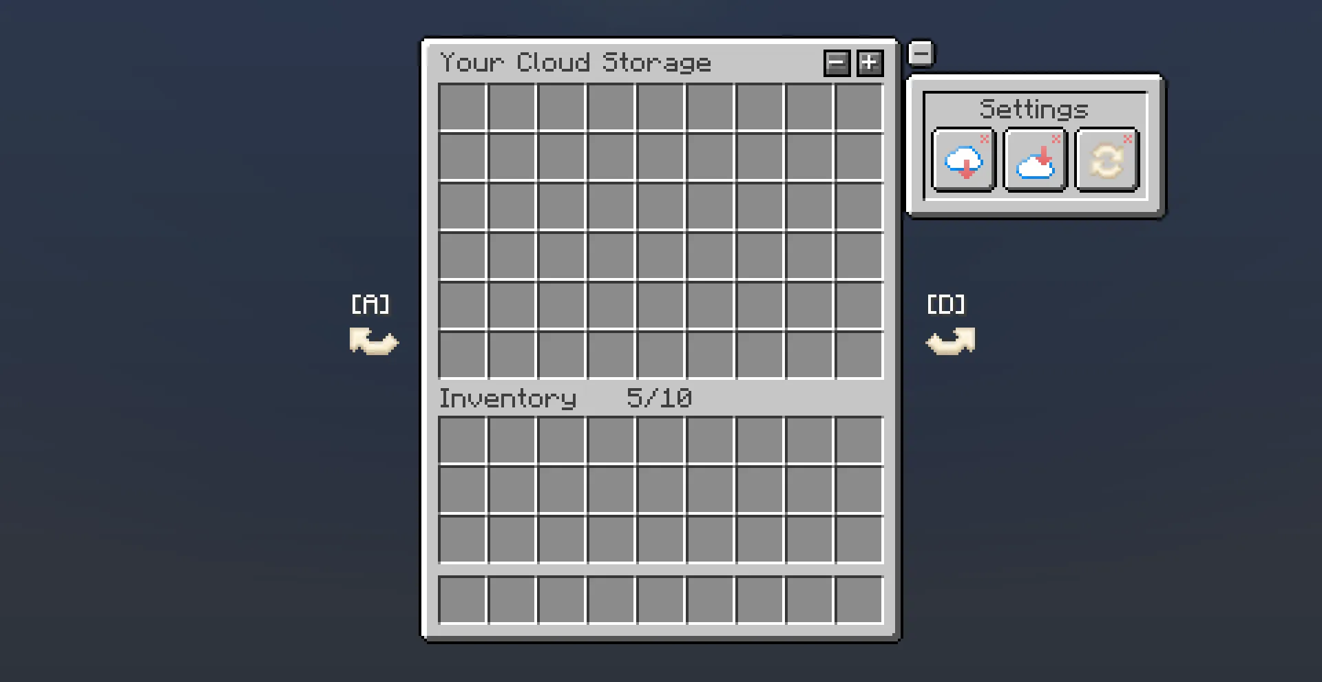 Personal Cloud Storage, Моды, Minecraft