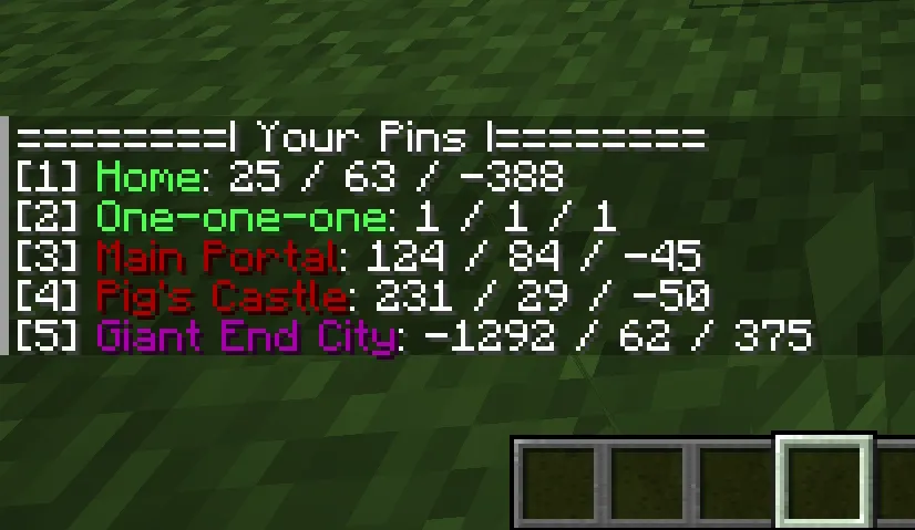 Mappin, Моды, Minecraft