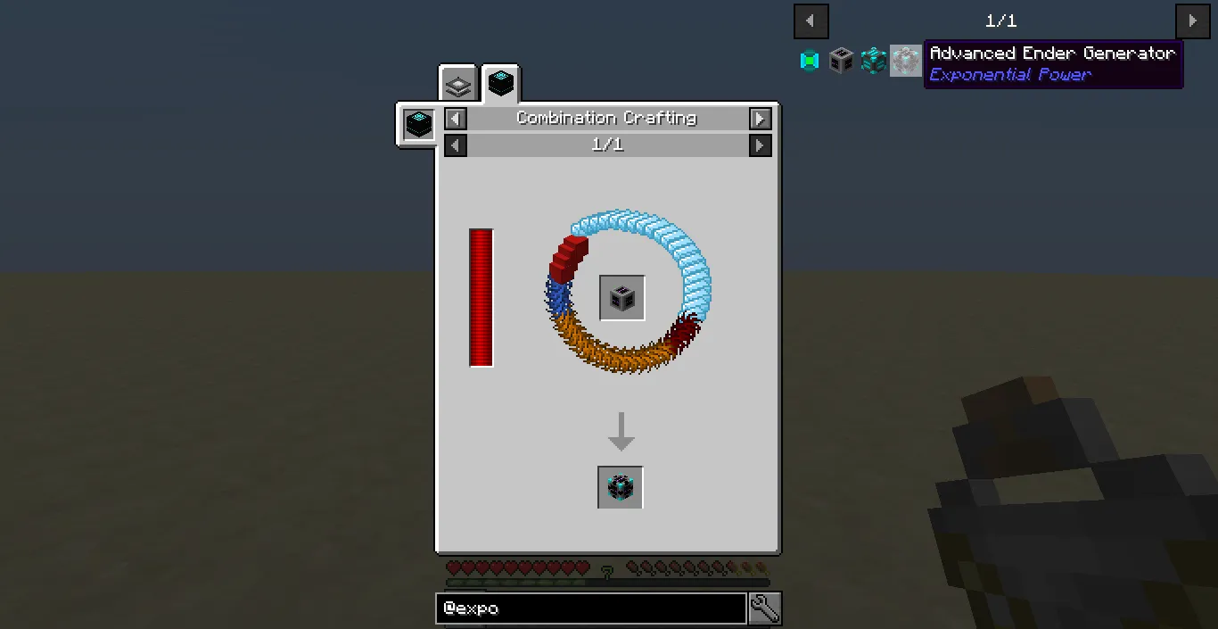 Exponential Power Recipes, Кастомизации, Minecraft