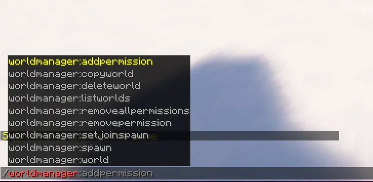 World&PermissionsManager — скриншот 1 (Плагины, Minecraft)