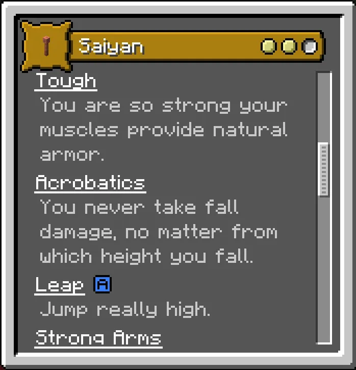 Saiyan Origin, Моды, Minecraft