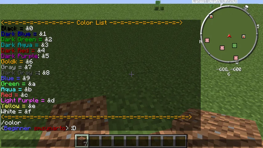 ColorGuide, Плагины, Minecraft