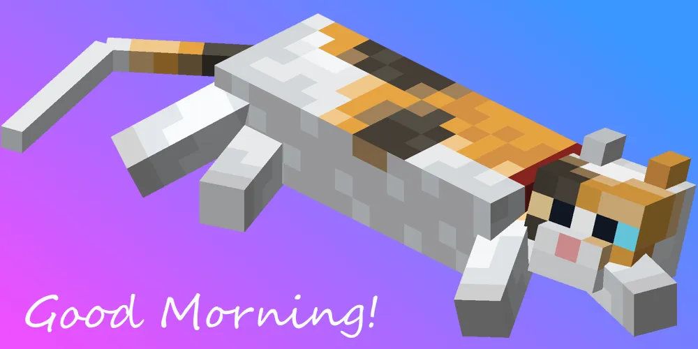 Morning Glory - Cat Morning Gift (RPG Theme) — скриншот 1 (Моды, Minecraft)