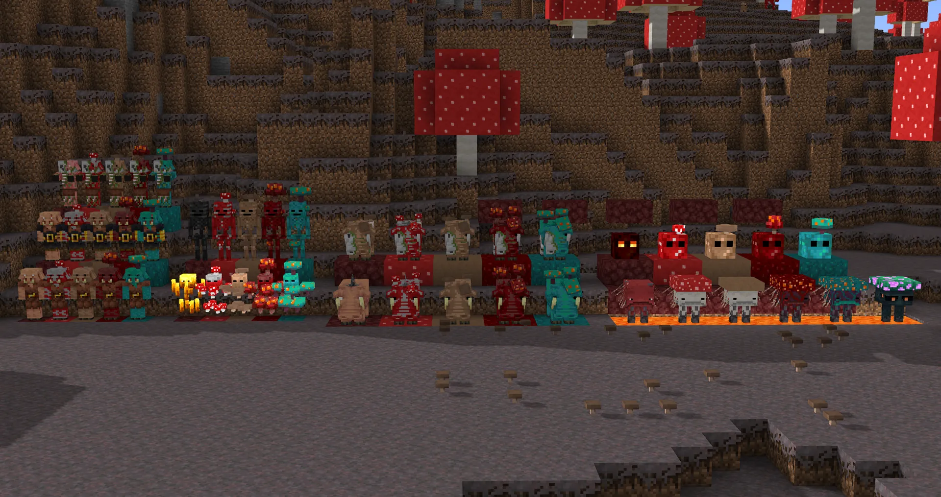 Mushified Mobs, Текстуры, Minecraft