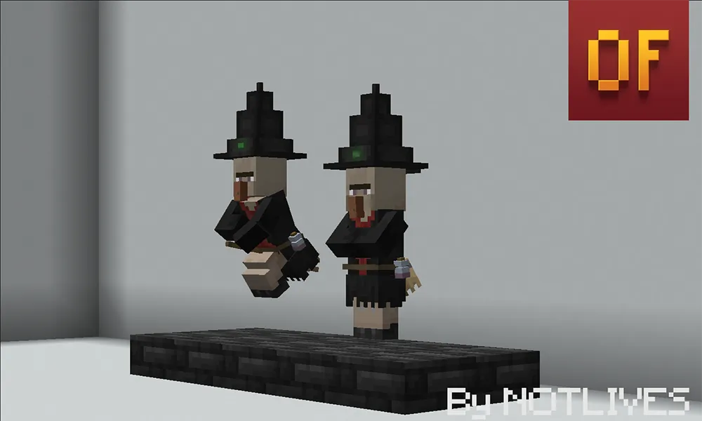 NOTLIVES's Floating witch Black version, Текстуры, Minecraft
