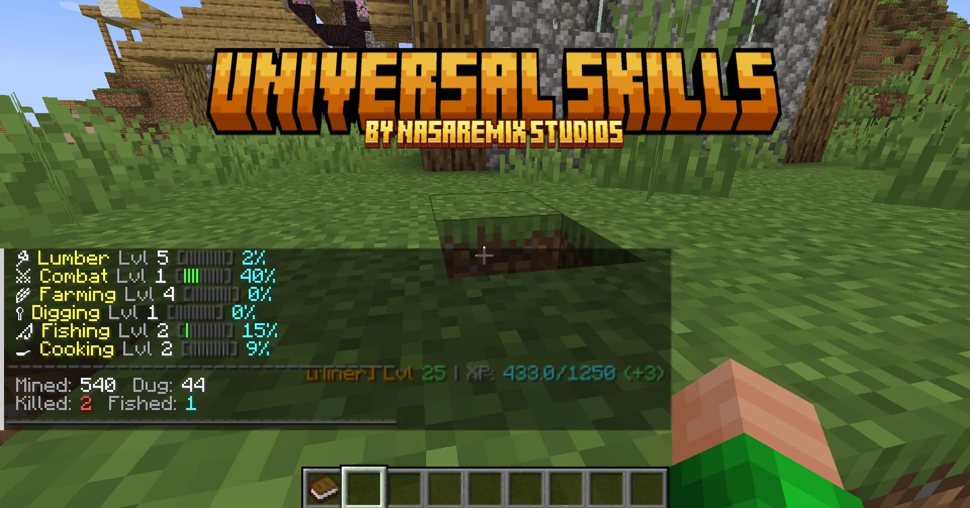 Universal RPG Skills system — скриншот 2 (Моды, Minecraft)