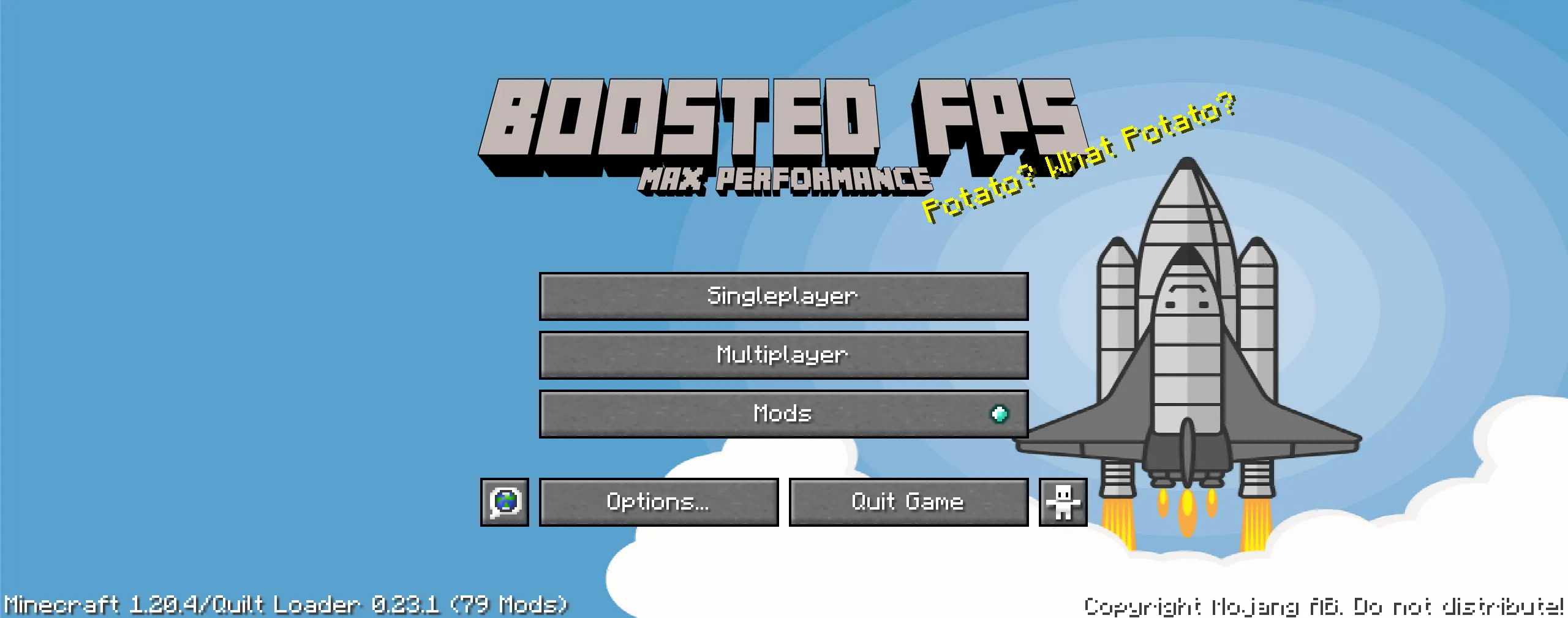 Boosted FPS (Performance) (QLT) — скриншот 1 (Модпаки, Minecraft)