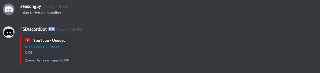 Fantastically Simple Discord Bot, Плагины, Minecraft