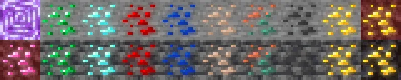 Connected Retro Ores — скриншот 1 (Текстуры, Minecraft)