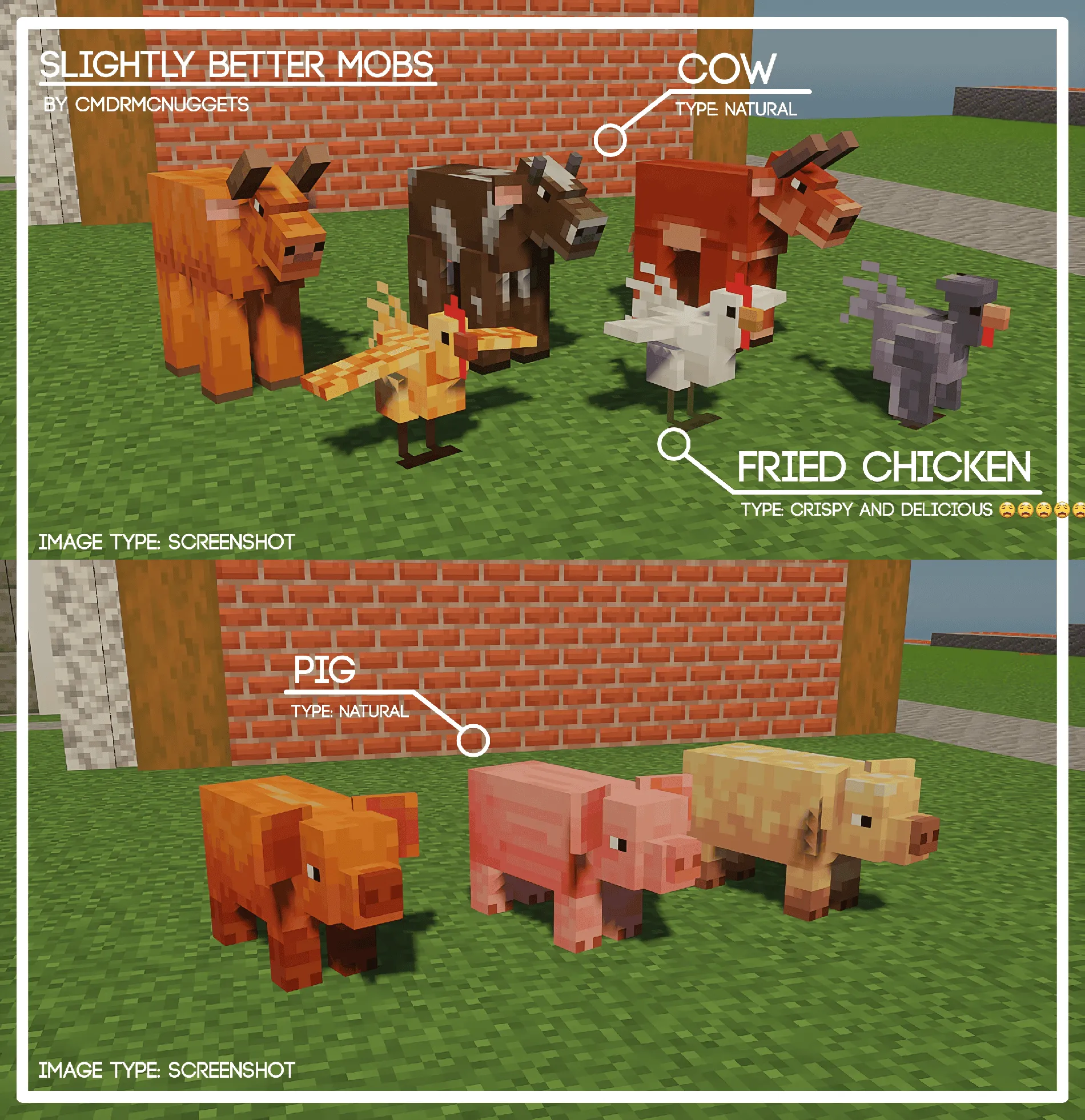 Slightly Better Mobs, Текстуры, Minecraft