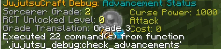 JujutsuCraft Debug Utilities — скриншот 3 (Дата-паки, Minecraft)