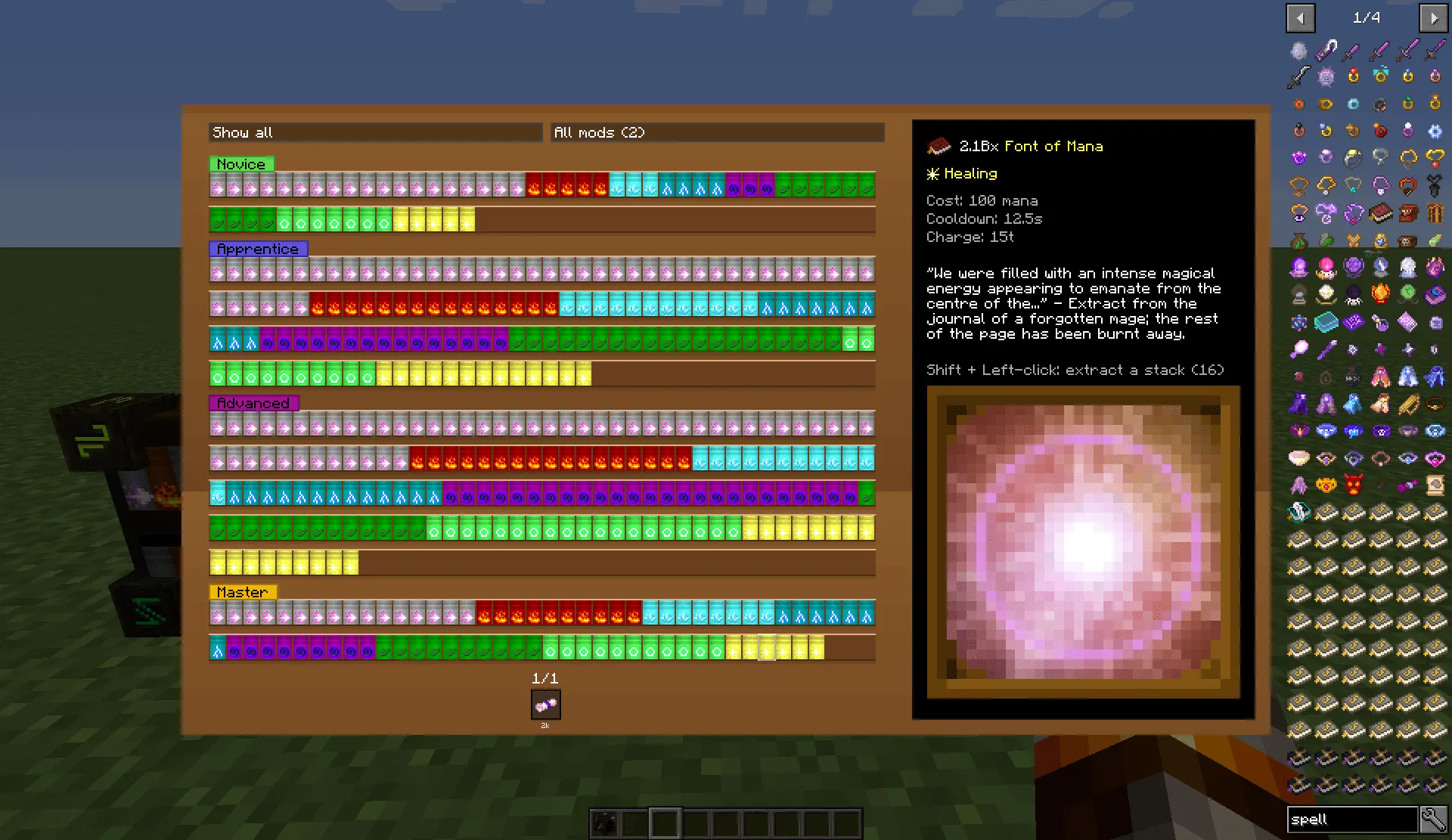 Spellcaster's Archives, Моды, Minecraft