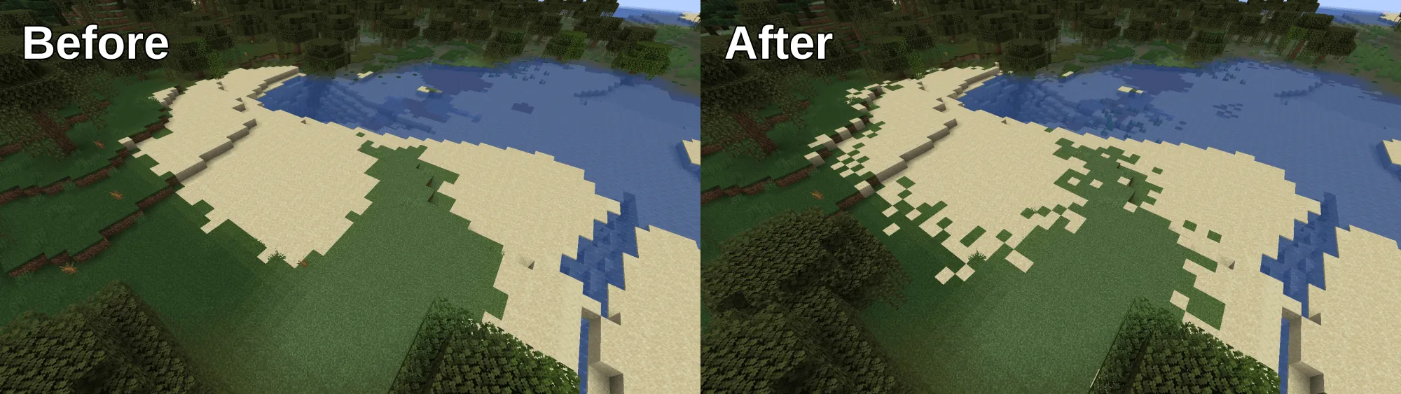 Pufferfish's Biome Dither [Fabric & Forge & NeoForge], Моды, Minecraft