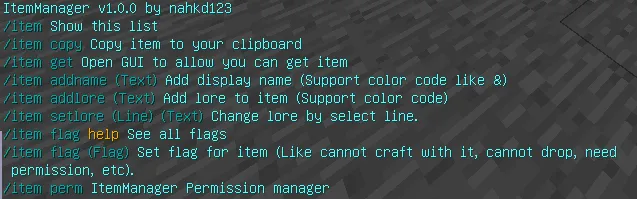 nahkd's ItemManager — скриншот 3 (Плагины, Minecraft)