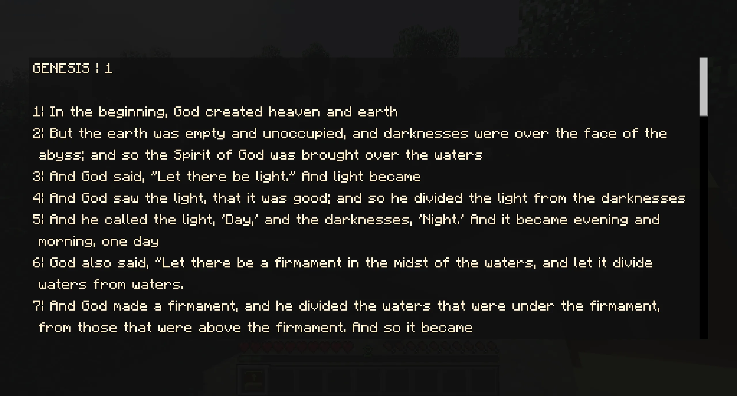 The Bible — скриншот 3 (Моды, Minecraft)