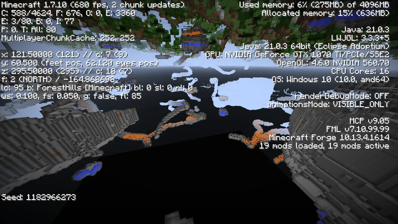 SwissCaves, Моды, Minecraft