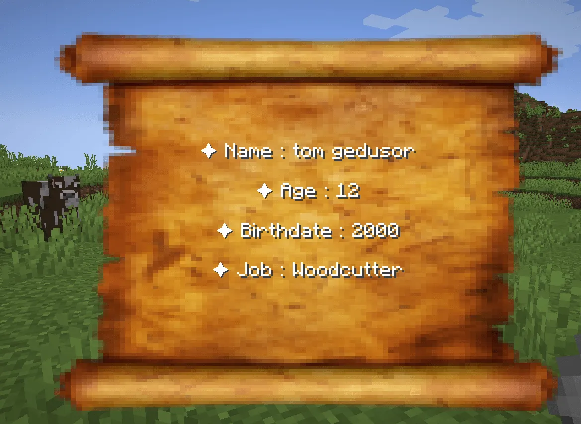 DAIdentity – Immersive Identity Card for Roleplay, Моды, Minecraft