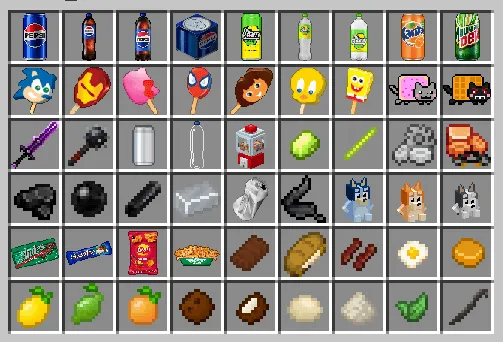 Valentine's Pepsi (Food and Weapons), Моды, Minecraft