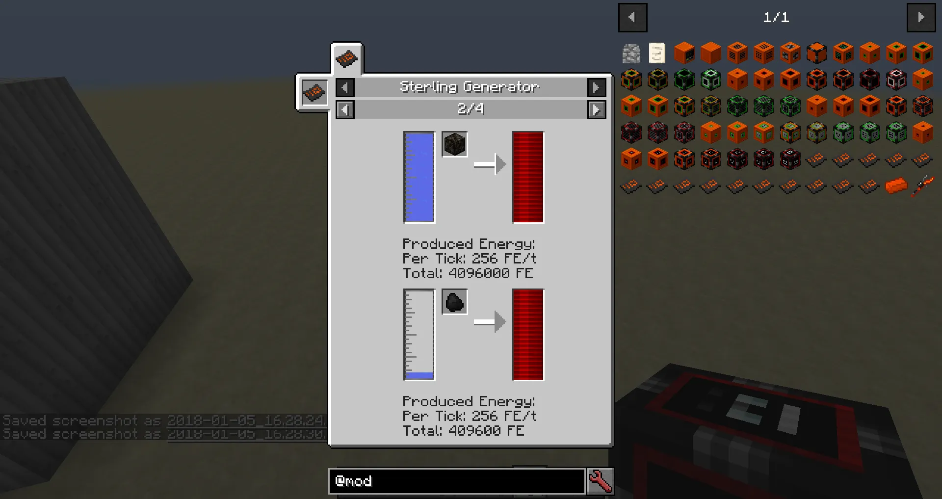 DNS' MM Machines - Sterling Generator, Кастомизации, Minecraft