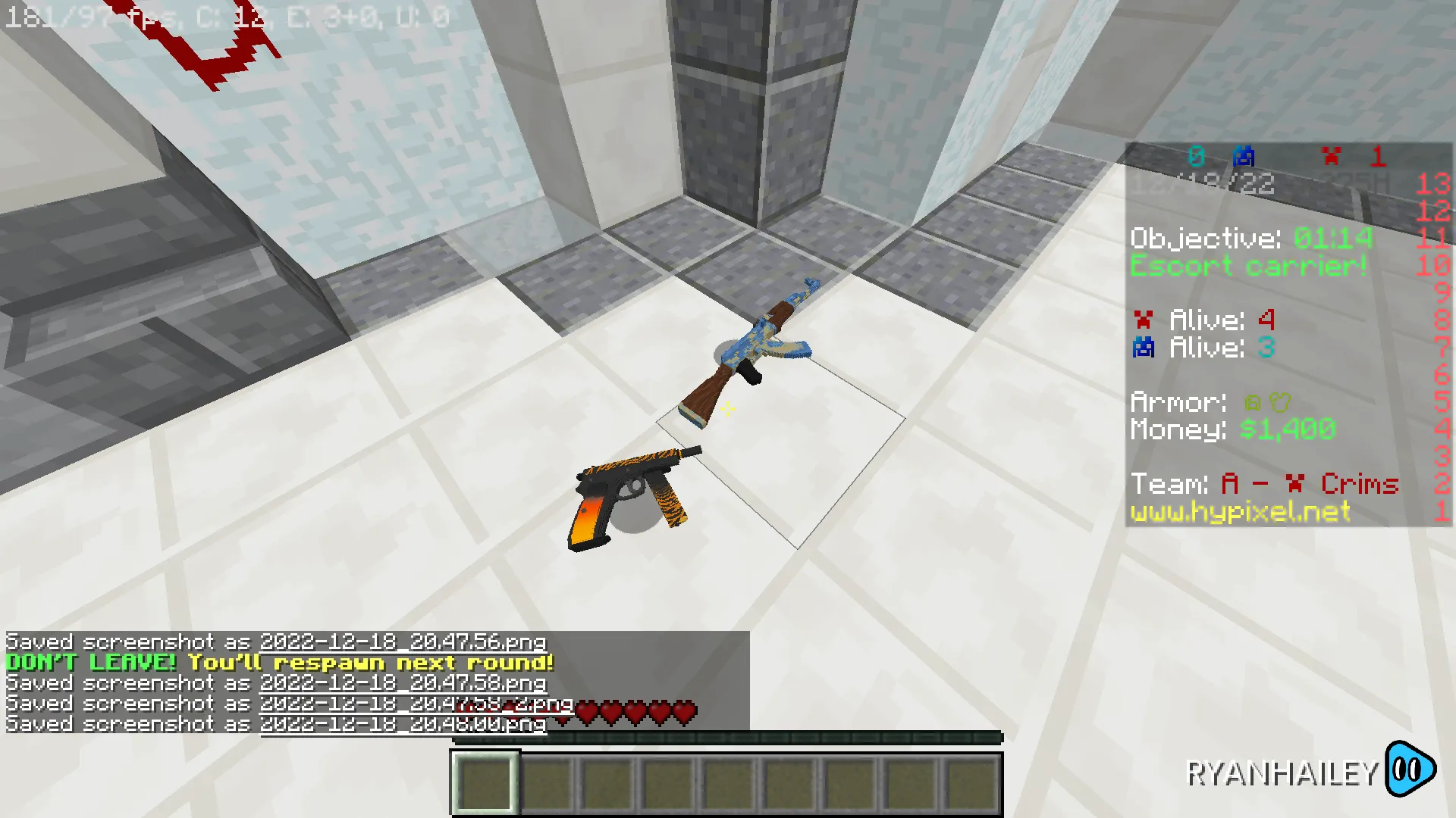 Hypixel CvC 3D Blue Gem, Текстуры, Minecraft