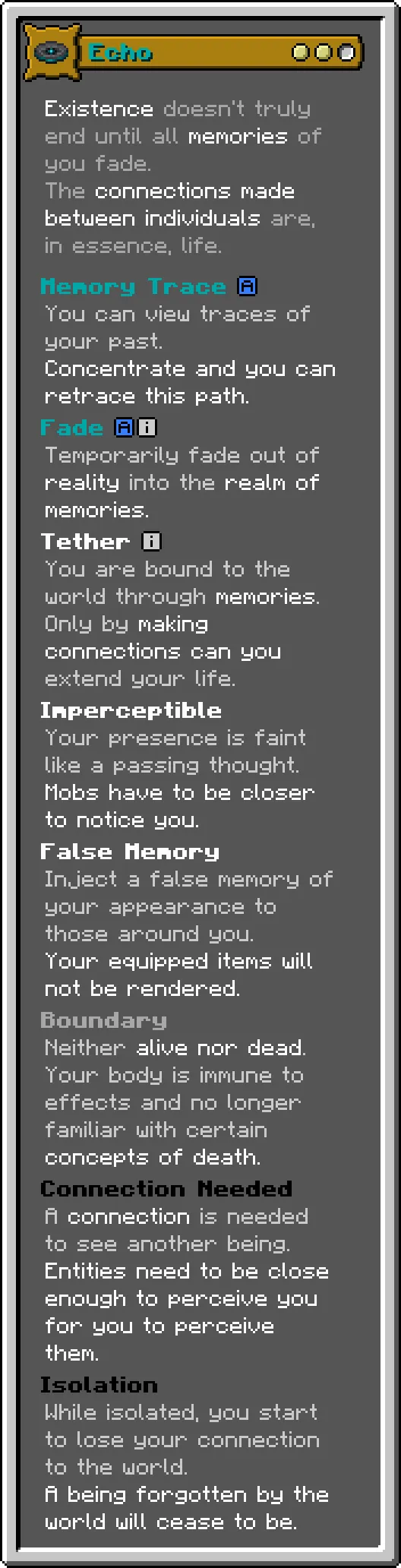 Origins: Echo Origin, Моды, Minecraft