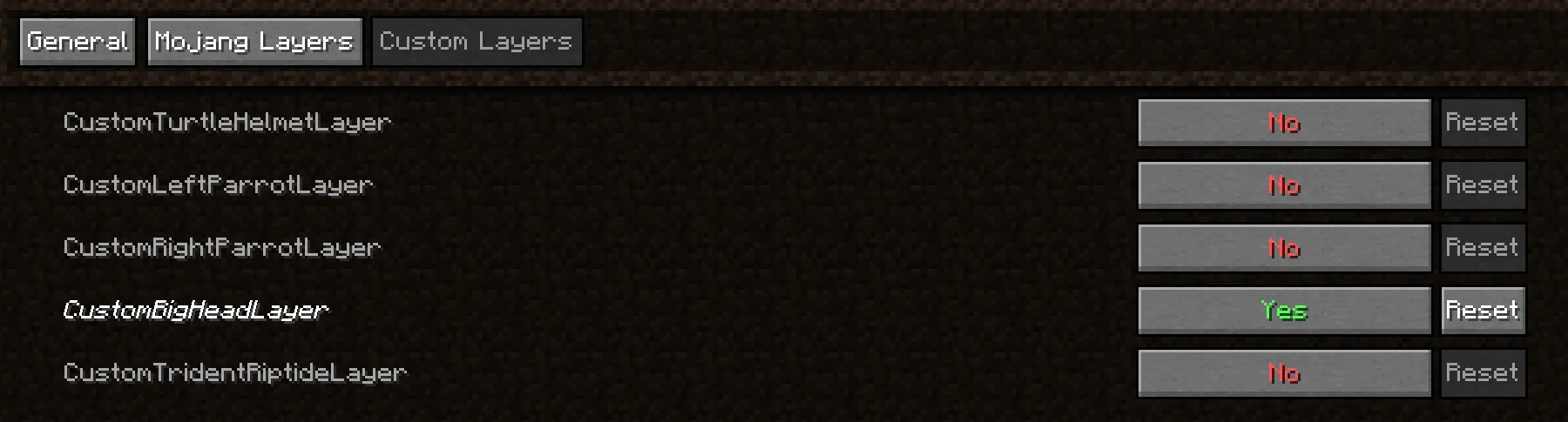 Layer Control — скриншот 4 (Моды, Minecraft)