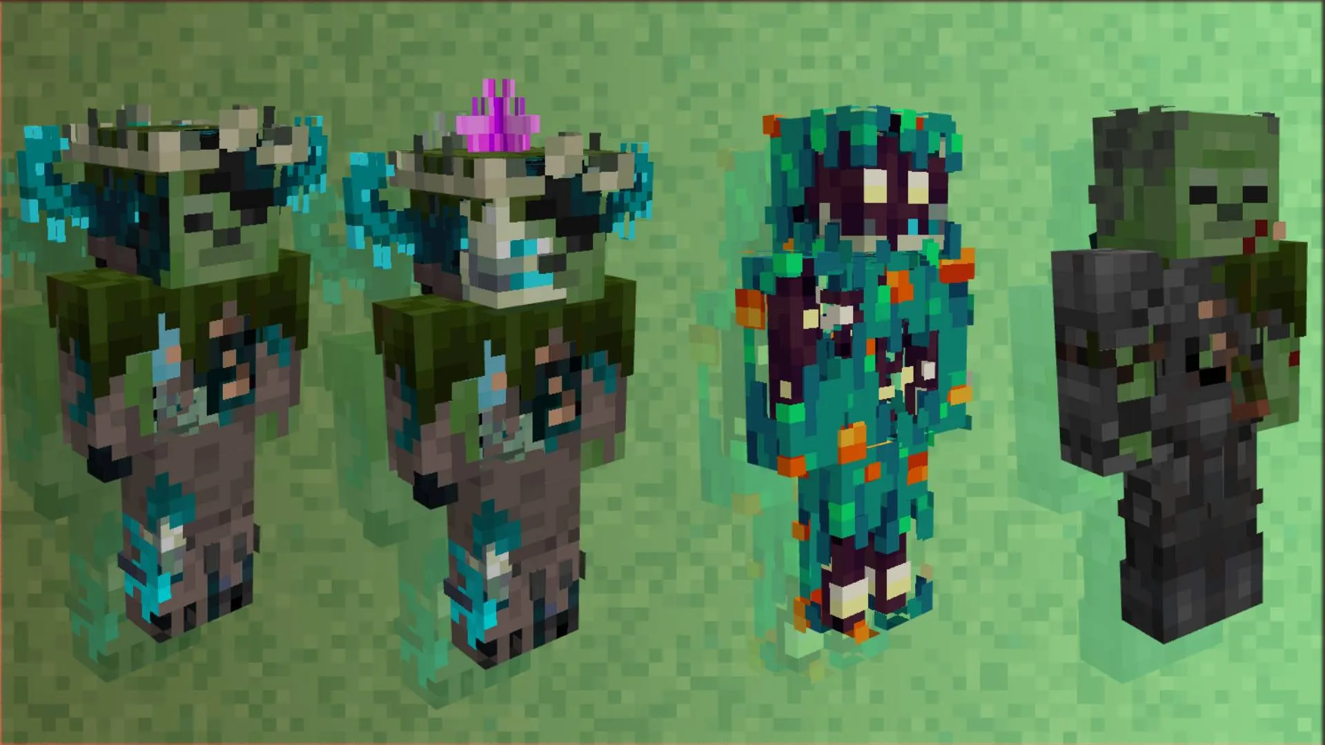Azu's Enhanced Zombie Variants x Fresh Animations, Текстуры, Minecraft