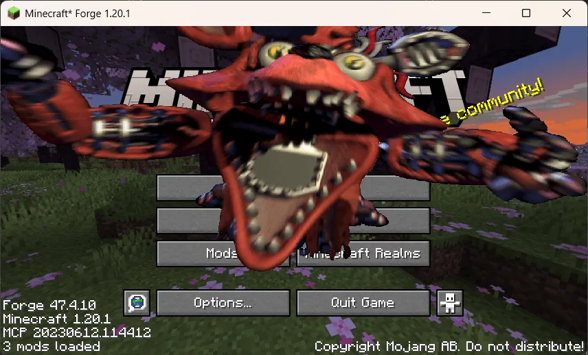 FNAF Random Jumpscares, Моды, Minecraft