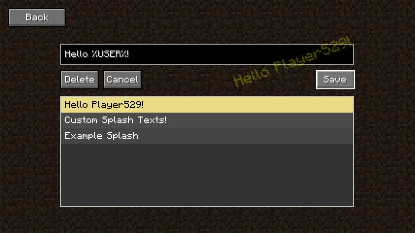 Custom Splashes, Моды, Minecraft