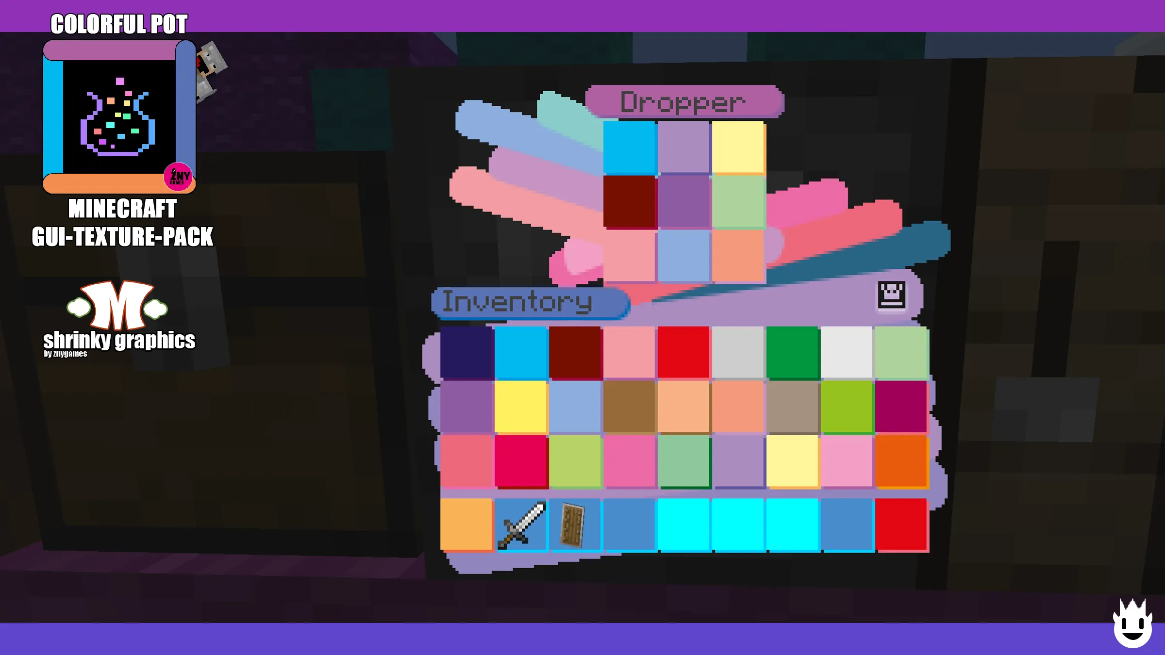 COLORFUL POT | GUI-TEXTURE-PACK — скриншот 14 (Текстуры, Minecraft)