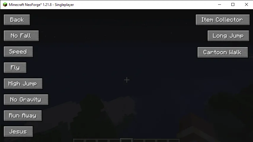 Hack Menu — скриншот 1 (Моды, Minecraft)