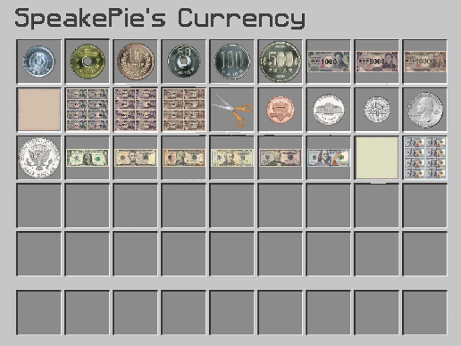 SpeakePie's Currency (Forge), Моды, Minecraft