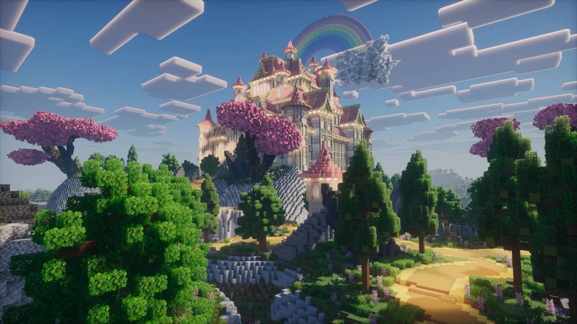 Pink Castle - Survival Spawn, Карты, Minecraft