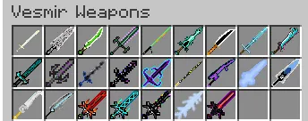 Vesmir: Weapons — скриншот 1 (Моды, Minecraft)