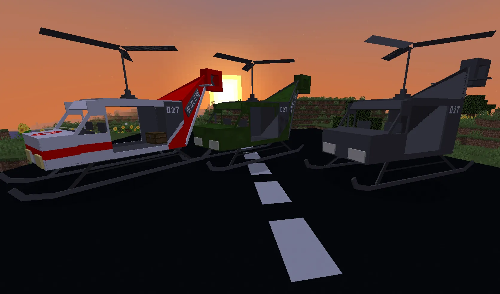 Emergency car and helicopter by JCC, Моды, Minecraft