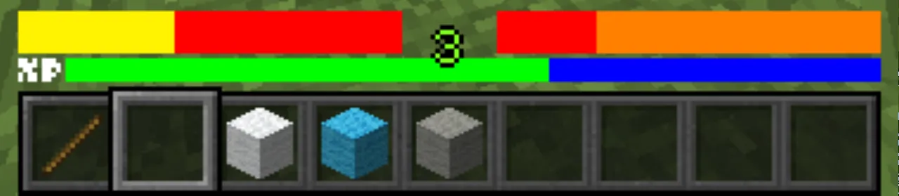 Undertale style HUD bars — скриншот 1 (Текстуры, Minecraft)