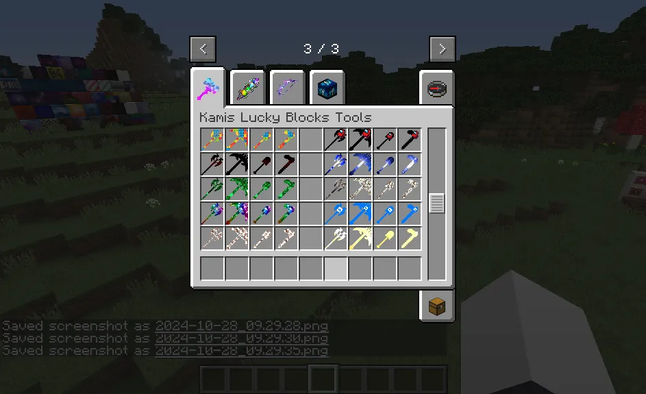 Kamis Lucky Block v1.0.4, Кастомизации, Minecraft